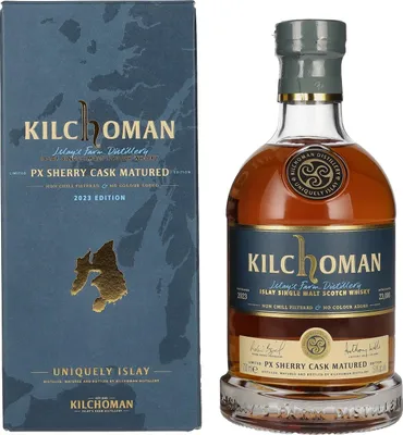 Produktbild von Kilchoman PX Sherry Cask Matured Islay Single Malt Scotch Whisky 2023 50% Vol. 0,7l in Geschenkbox