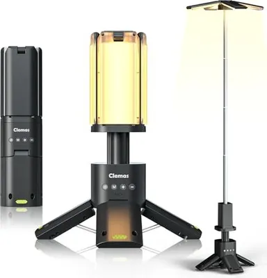 Produktbild von Teleskope Campinglampe wiederaufladbare 14000 mAh -LED Multifunktionale magnetische Laterne, Baustelle Leuchtanlage Wireless, dimmbares Zelt tragbar