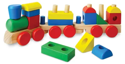 Zdjęcie produktu dla Melissa & Doug - Zestaw do układania wież z pociągów