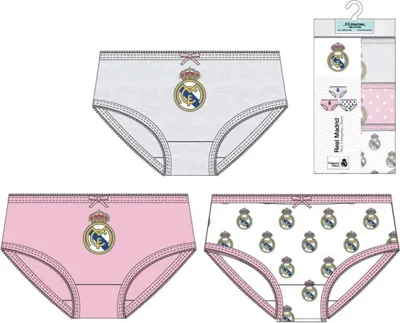 Productafbeelding van Real Madrid ondergoed voor meisjes, 3-pack slips, maat 6/8 jaar