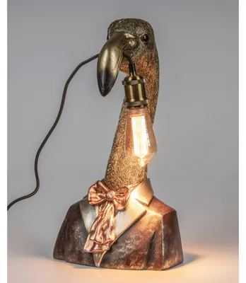 Produktbild von Tischlampe Flamingo im Anzug H. 49cm gold aus Kunststein Formano