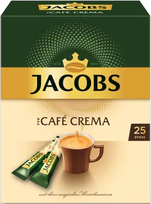 Produktbild von JACOBS Löskaffee Typ Cafe Crema 6 x 25 Sticks + Typ Espresso 6 x 25 Sticks