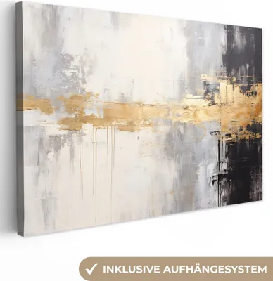 Zdjęcie produktu dla MuchoWow® - Obraz na płótnie - Złoty - - Akryl - Sztuka, grafika ścienna, dekoracja ścienna obrazy salon, 120x80cm