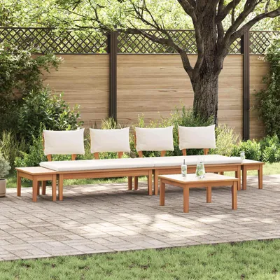Produktbild von vidaXL Gartensofa-set 5 pcs Braun und Creme