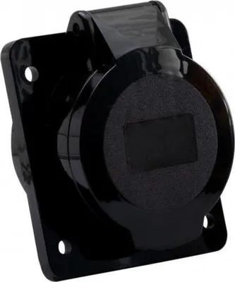 Produktbild von Winkelsteckdose 16A/5P /FE/ schwarz F7.0132