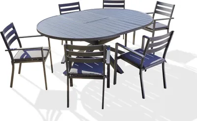 Produktbild von 6-Sitzer-Garten-Essgruppe, Aluminium