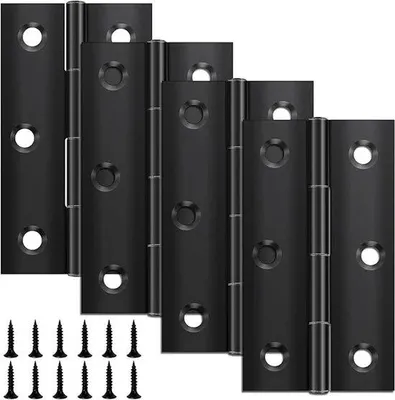 Obrázok produktu pre Čierne dverové závesy, 68x38 mm - 4 kusy s skrutkami
