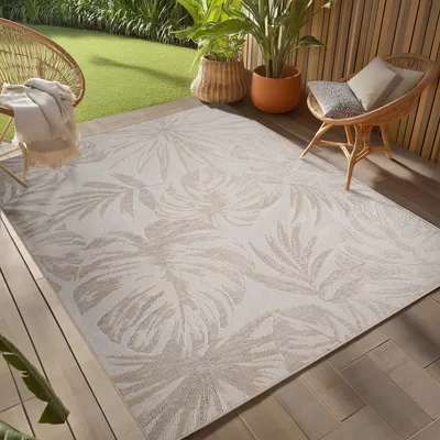 Immagine prodotto di Teppium Tappeto da Esterno Impermeabile e Resistente ai Raggi UV Ideale per Cucina Balcone Terrazza Giardino Soggiorno, Dimensioni: 140x200 cm