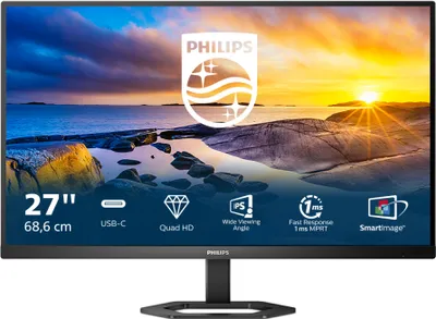 Produktbild von Philips 27E1N5600AE - 5000 Series - LED-Monitor - 68.6 cm (27") - 2560 x 1440 QHD @ 75 Hz - IPS - 300 cd/m² - 1000:1 - 1 ms - HDMI, DisplayPort, USB-C - Lautsprecher - Textured Black