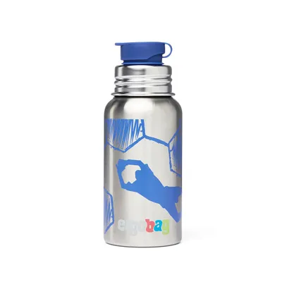 Produktbild von ergobag Edelstahl Trinkflasche Torwart silberfarben mehrfarbig