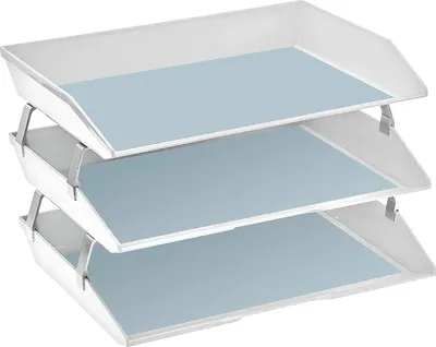 Produktbild von Briefablage Seiteneinlage - Papiersortierer - 3-lagig - Weiß - Kunststoff