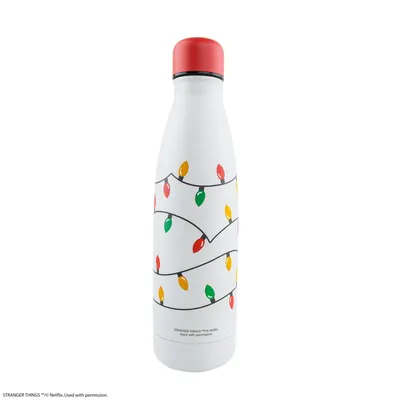 Produktbild von Cinereplicas Stranger Things - Weihnachtslichter Flasche de Isoliertes Wasser - 500ml - Offiziell lizenziert