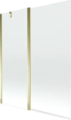 Produktbild von Mexen Flip 1-Flügel-Badewannenwand 140 x 150 cm, transparent, gold - 894-140-101-50-00