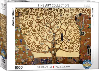Produktbild von 1000 Teile Puzzle - Puzzle - Gustav Klimt - Der Baum des Lebens + Puzzle Alu Rahmen für 1000er