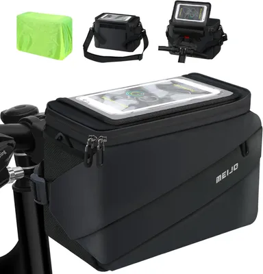 Produktbild von Fahrradtasche 6.5 L, schwarz, wasserdicht, für E-Bike, mit Lenkeradapter
