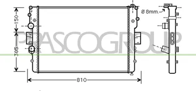 Produktbild von PRASCO FT927R001 Kühler Wasserkühler Motorkühler für IVECO DAILY IV Kasten/Kombi Daily IV Pritsche / Fahrgestell DAILY IV Bus
