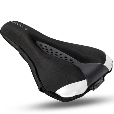 Image de Housse de selle pour vélo - Gel - Antidérapante - Avec housse de pluie - 28 x 17 cm