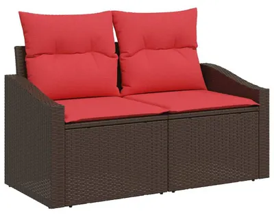 Productafbeelding van vidaXL Tuinbank, bruin, 123 x 62 x 69 cm, polyrotan