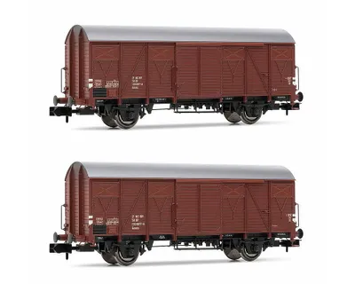 Produktbild von Arnold 2er Set 2achs. Ged. Güterwagen Gs, Holzwände, DR, Ep. IV 6521_HN