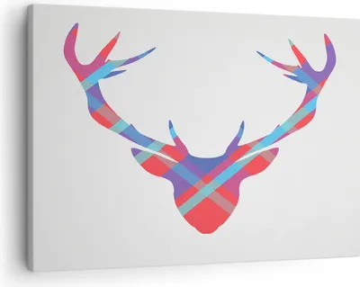 Produktbild von Bild auf Leinwand - Leinwandbild - Abstraktion Hörner - 70x50cm - Wand Bild - Wanddeko - Wandbilder - Leinwanddruck - Bilder - Kunstdruck - Wanddekoration - Leinwand bilder - Wandkunst - AA70x50-3607