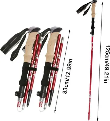 Obrázok produktu pre Teleskopická vychádzková palica, nastaviteľná dĺžka 125 cm, ľahká konštrukcia ,B