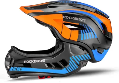 Produktbild von ROCKBROS Kinderhelm Kinder Fahrrad Schutzhelm Anti-Schweiß EPS/PC M; 54-57CM Orange Schwarz
