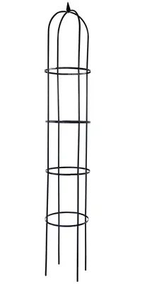 Produktbild von abc Home Rankhilfe Obelisk Metall, 40 cm Ø x 240 cm H, für Kletterpflanzen & Rosen, einfacher Aufbau, mit Erdspieß