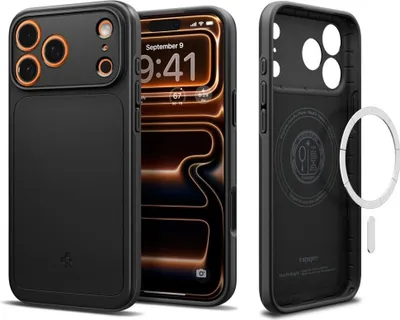 Produktbild von Spigen ACS10274, Cover, Apple, iPhone 17 Pro Max, 17,5 cm (6.9"), Schwarz