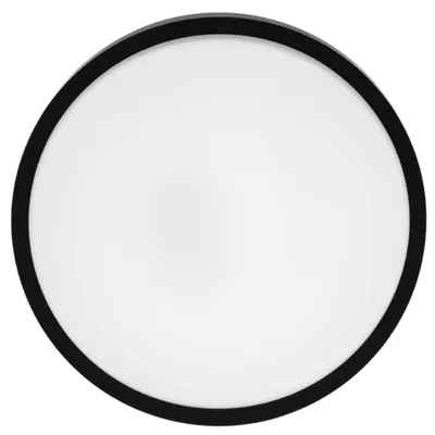 Image de Plafonnier LED rond Ecolite, 18 W, 1 800 lm, 4 000 K, indice de protection IP44, bord noir, W3090-18W/CR