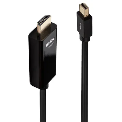 Produktbild von LINDY Mini-DisplayPort an HDMI Kabel 4K30 (DP: passiv) 2m
