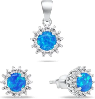Produktbild von Schönes Opal-Schmuckset SET247WB (Ohrringe, Anhänger)