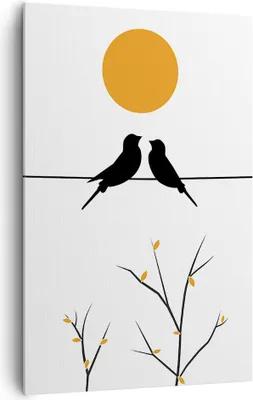 Produktbild von Bild auf Leinwand - Leinwandbild - Einteilig - Bild Vögel Sonne - 80x120cm - Wand Bild - Wanddeko - Wandbilder - Leinwanddruck - Wanddekoration - Leinwand bilder - Wandbild - PA80x120-4772