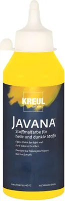 Produktbild von KREUL Javana Stoffmalfarbe für helle und dunkle Stoffe Gelb 250 ml