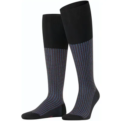 Image de Chaussettes mi-longues FALKE Uptown Tie pour homme, noir, taille 43-44