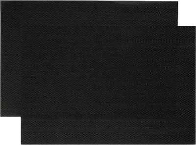 Zdjęcie produktu dla HOMLA Maty stołowe CLASIC czarne, zestaw 2szt. 30x45 cm