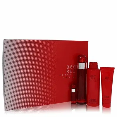 Produktbild von Perry Ellis 360 für Herren Geschenkset: 100 ml Eau de Toilette Spray + Mini-EDT-Spray + Körperspray + Duschgel