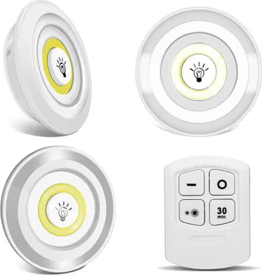 Produktbild von 3 Wandleuchten mit Fernbedienung COB LED Wand Lampen Leuchten Batterie Betrieben