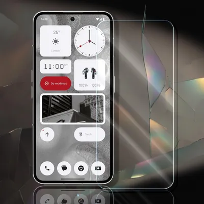 Produktbild von Panzer Folie für Nothing Phone 2 Echt Glas Displayschutzfolie Transparent Glasfolie 9H Härtegrad Schutzglasfolie