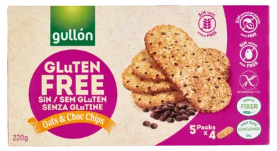 Obrázok produktu pre Gullón Bezlepkové ovsené sušienky s čokoládovými kúskami (220g), 58142