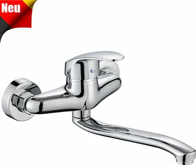Produktbild von OKWISH Küchenarmatur, Unterputz Küchenarmatur, Warm/Kalt Wasserhahn Küche, Wandmontage Spültischarmatur, Edelstahl Küchenmischer modern