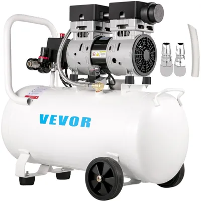 Obrázek produktu pro VEVOR Whisper kompresor 50 l, Tichý bezolejový kompresor 750 W, Bezolejový kompresor 68 dB, Vzduchový kompresor 230 V, Tichý kotel na stlačený vzduch s výfukovým objemem 170 l/min, s vestavěným odsávacím ventilátorem