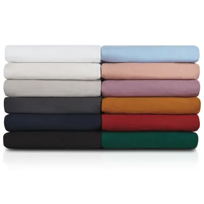 Produktbild von Blumtal Flanell Spannbettlaken 160x200cm - Bettlaken bis 25cm Matratzenhöhe, 100% Baumwolle, , hellblau