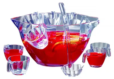 Produktbild von Punschschüssel 7,6 l + Schöpflöffel + 8 Acrylbecher