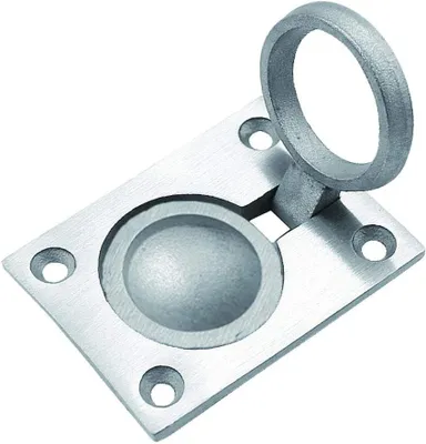 Produktbild von Einbau-Lukengriff aus Edelstahl, verdeckter Lukengriff, versenkter Griff für Boote, Yachten, Bodenheber, Schrankknopf 48x38mm (mit Schrauben)