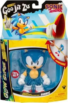 Obrázok produktu pre Figúrka Sonic Glow Surge Heroes of Goo Jit Zu, 13 cm, svietiaca a rozťahovateľná