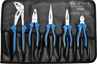 Produktbild von SW-Stahl Zangen-Set Z1120 120 240 180 160 200mm 330mm 80mm Chrom-Vanadium-Stahl 1,526 1.52kg 198g
