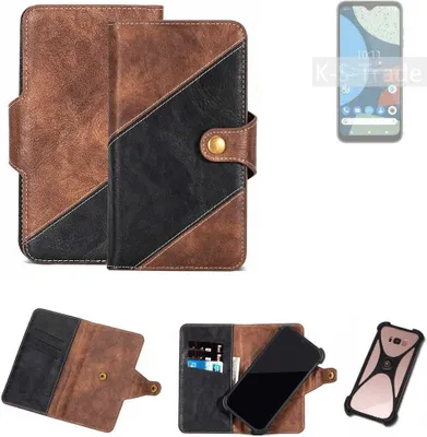 Produktbild von K-S-Trade Handyhülle Schutzhülle Bookstyle Case kompatibel mit Fairphone 4 Klapphülle Cover Hülle Schutztasche 1x