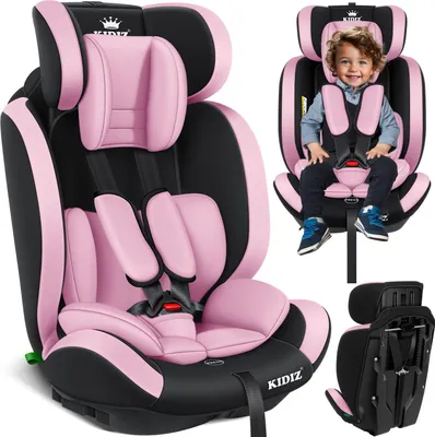 Produktbild von KIDIZ® Autokindersitz Kinderautositz ✓ Gruppe 1+2+3 ✓ 9-36 kg 5-Punkt-Sicherheitsgurt, Autositz, Kindersitz, Einstellbare Kopfstütze | Mitwachsende Sitzerhöhung 1-12 Jahre, Stabil und Sicher