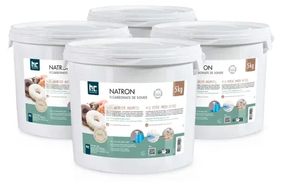 Produktbild von 5 kg Natron Backsoda Natriumhydrogencarbonat in Lebensmittelqualität, als Haushaltsmittel und Reiniger zu verwenden
