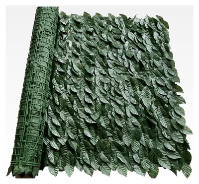 Produktbild von Künstlicher Efeu-Zaun, Sichtschutz – künstliche Hecke, Rolle 0,5 m x 3 m, Efeublatt-Hecke für Garten und Balkon